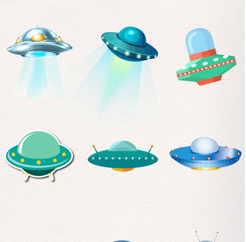 可爱卡通太空飞行器飞碟ufo