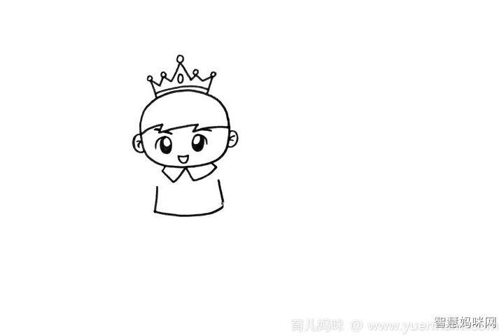 王子公主简笔画画法步骤