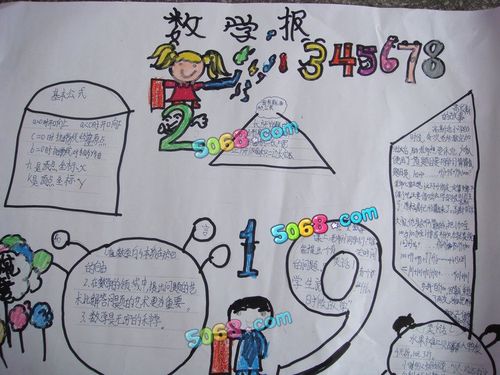 五年级数学手抄报