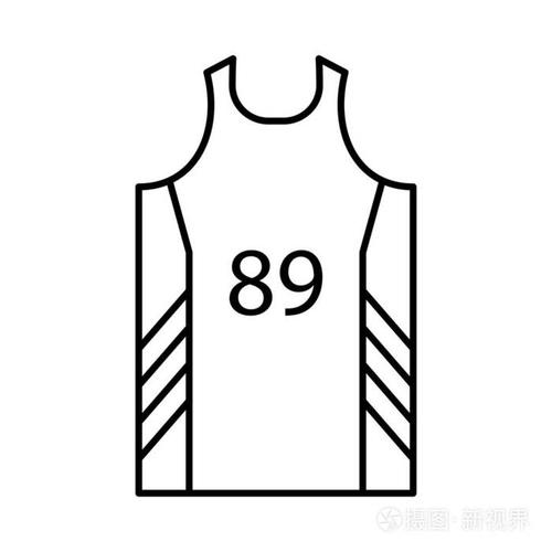 球衣平面图标查出在白色背景, 向量, 例证