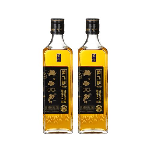 瓶装手工冬酿半干型花雕酒自饮老酒 2 375ml 塔牌绍兴黄酒黄九鲜