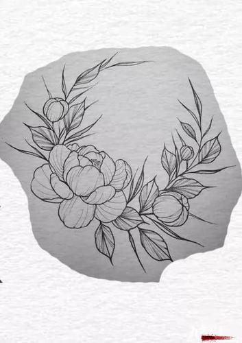 素花 纹身手稿_成都九素刺青纹身