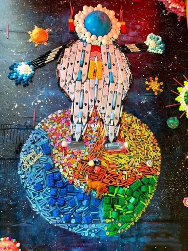 废旧材料创意画 幼儿园手工_幼儿园_幼师_小朋友_幼儿