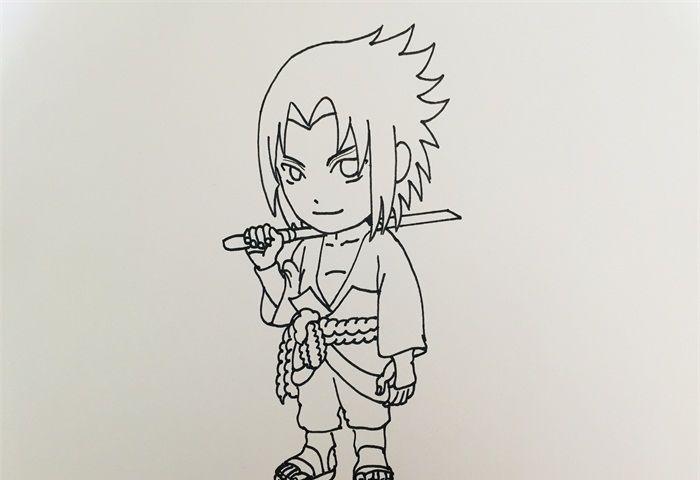 佐助简笔画步骤