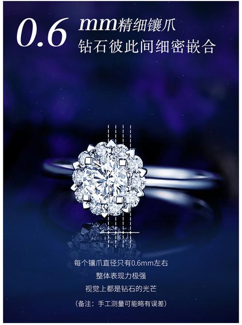 zocai/佐卡伊 触电系列白18k求婚结婚钻石戒指群镶钻戒克拉效果