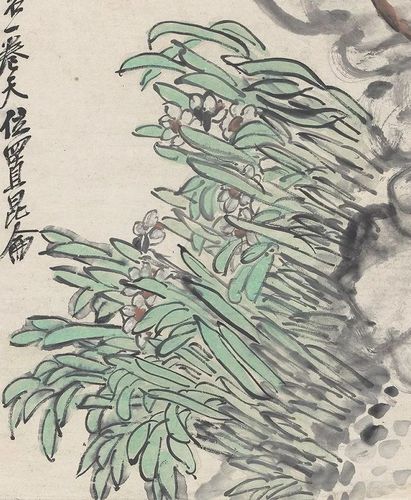 赏画| 清 吴昌硕《天竺水仙图》