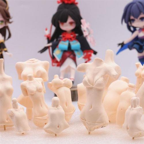 c动漫模具制作超轻粘土手办diy材料自人偶娃娃玩具硅胶身体脸模型