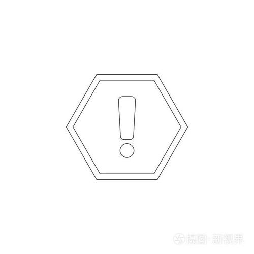 感叹号简单的平面矢量图标插图轮廓线符号可编辑笔画