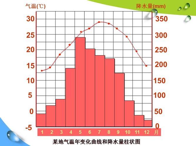绘制气温曲线降水量柱状图.ppt