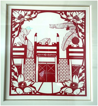 别具特色的羊城红八景8幅红色景点非遗剪纸作品在广图展出