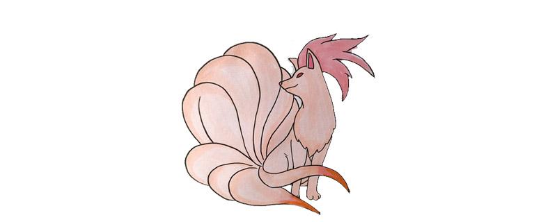可爱的九尾狐怎么画