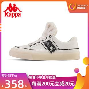 2021新款女休闲鞋k0b85cc80皮面羊羔绒运动鞋小白鞋kappa卡帕板鞋