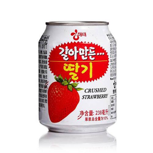韩国haitai海太 果肉饮料 草莓汁 238ml 12瓶装_果汁_茶水饮料_环球