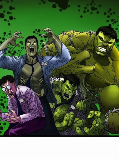 爸爸画的绿巨人vs我画的绿巨人_绘画_画画_文化_绘画