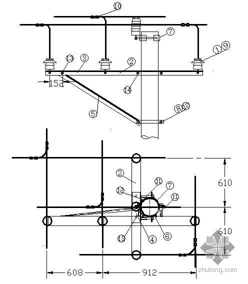 4kv及10kv架空绝缘线路大样图