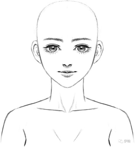 人脸和头发板绘过程图