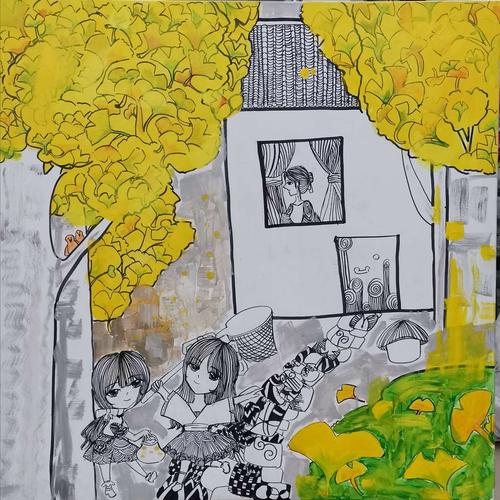 冬天的华章——成都七中实验学校六年级学生银杏主题绘画微展