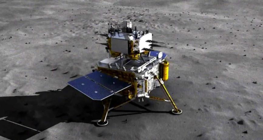 图为嫦娥五号月球探测器想象图