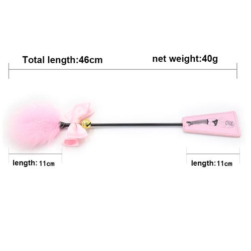 pink feather tickler kinky sword handle sex spanking paddle whip