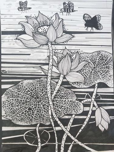 线绘黑白奥妙——锡林浩特市实验二校(4——6年级)优秀线描画作品展