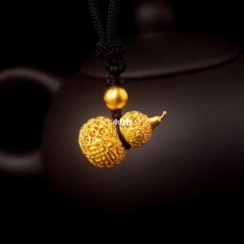 中国风 硬金葫芦吊坠_中国风_吊坠_3d硬金_足金_镂空设计_时尚_配饰