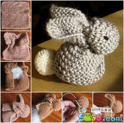 小方巾和棉花手工制作方法_小兔子diy制作教程图解
