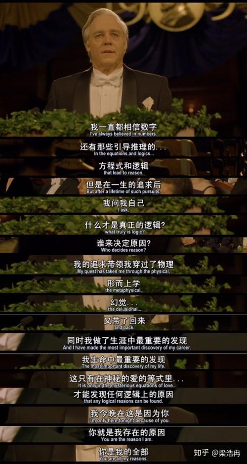 电影 《美丽心灵》里的经典台词