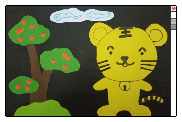 彩纸粘贴(十二生肖)一一三年四班一班一品期末测试作品展示