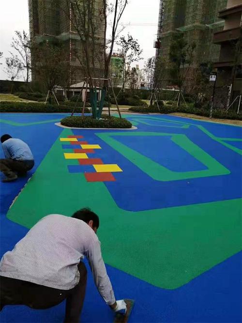 小区塑胶地坪施工