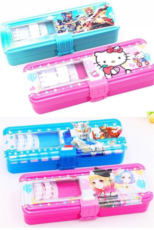 p6-小学生多层文具盒男女幼儿童多功能铅笔盒韩版可爱