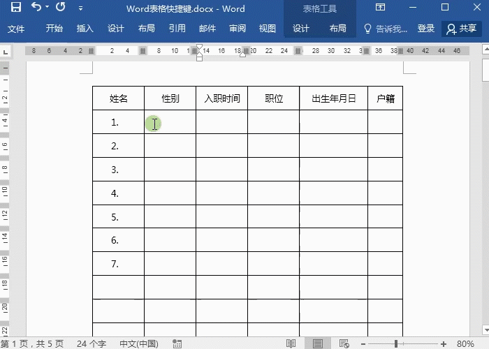 5个word表格技巧,你不一定会,特别实用