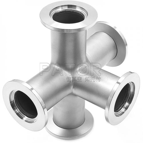 iso-kf真空不锈钢等径五通