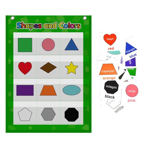 工厂直销 亚马逊热销 认识几何图形卡片袋 认识图形认识颜色海报