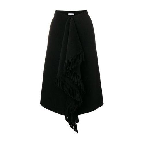 balenciaga/巴黎世家 18年秋冬 女性 流苏 宽松 女士半身裙 530843#tb