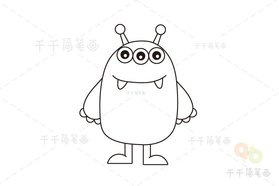 怪兽简笔画怎么画