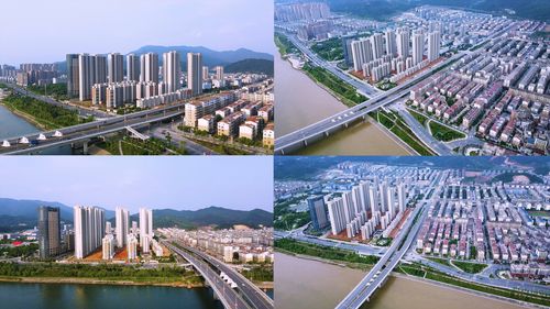 航拍江西吉安吉水东山中央首府建筑群