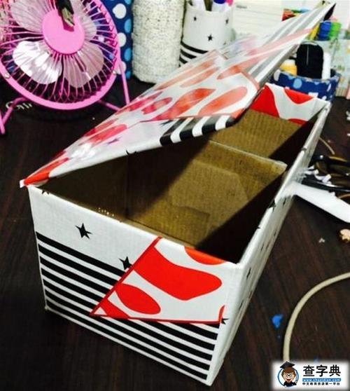 儿童环保手工小制作废纸盒diy漂亮收纳盒的做法