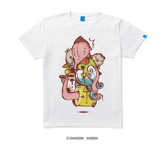 《烦》白色t-shirt