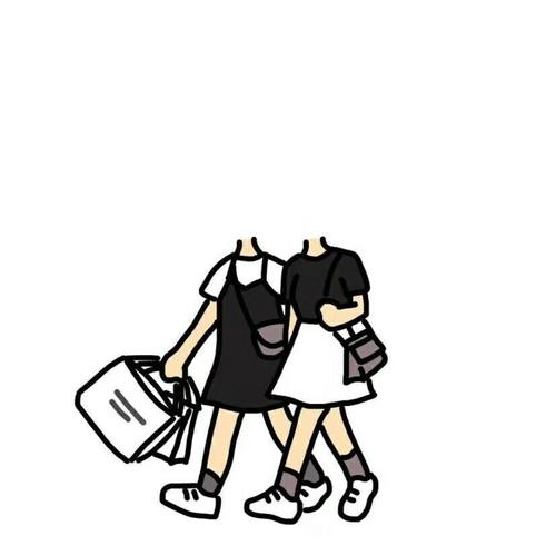 抠图p图素材 小人可爱卡通闺蜜多人搞怪素材