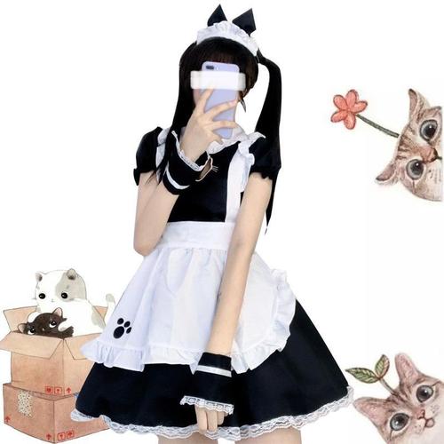 cosplay可爱服装,兰cosplay 猫咪女仆装日系可爱心形性感制服cosplay动漫服装