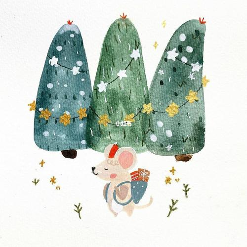 圣诞节90简单水彩画_水彩画_圣诞节去哪玩_绘画_小清新_文化_绘画