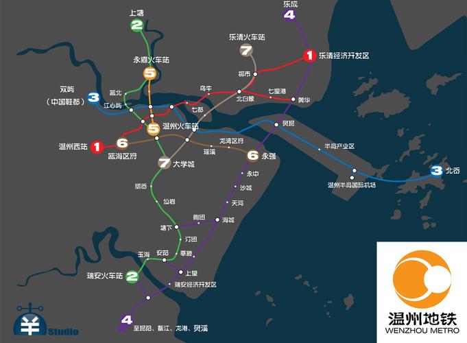 根据温州市域铁路网规划,温州市域铁路线网由s1,s2,s3,s4四条线