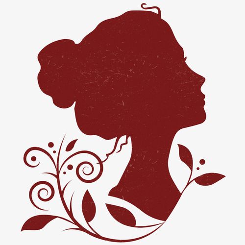 花纹美女剪影