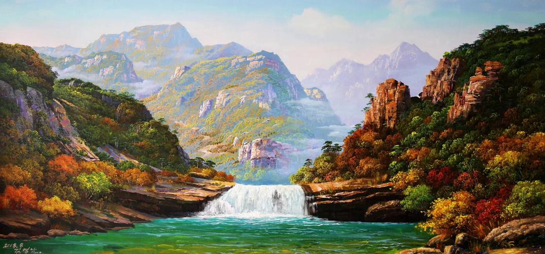 收藏送礼特别推荐名家:最美的山水风水画聚宝盆有山有水有靠山喜欢的