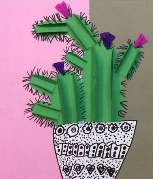 【亲子手工】旧物利用,孩子最喜欢的手工制作,卡纸仙人掌!