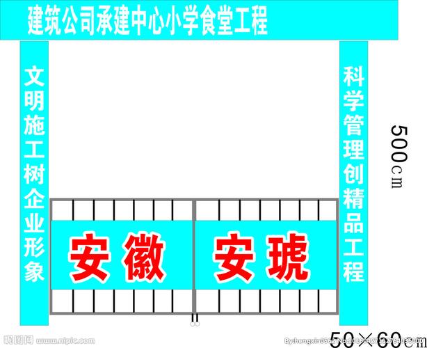 工地门头设计图__广告设计_广告设计_设计图库_昵图网