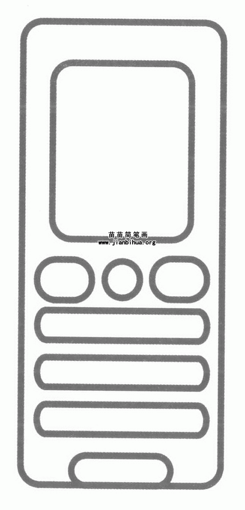 手机简笔画图片,教程