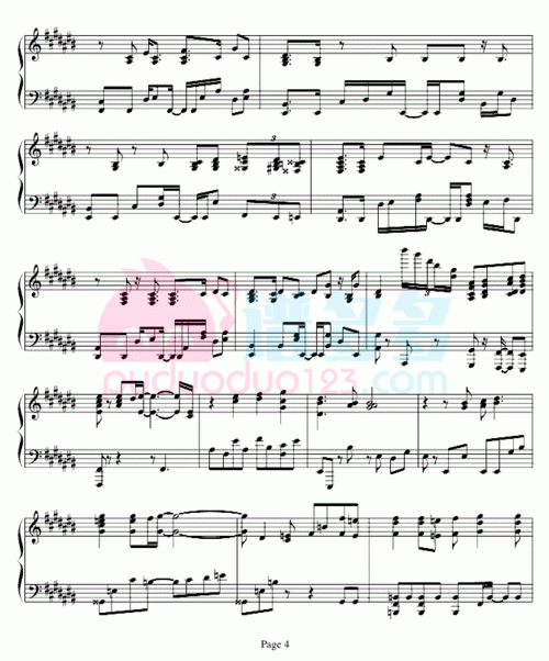 key《鸟之诗》钢琴谱