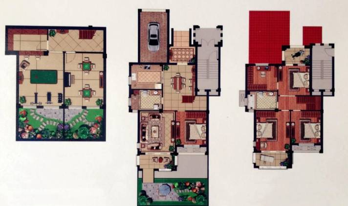 金山区金山中部 绿地金山名邸(别墅) 174平米