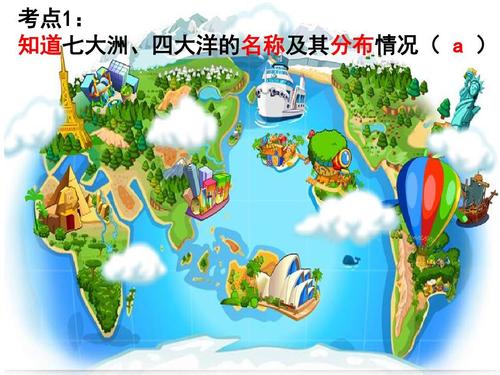 考点1知道七大洲,四大洋的名称及其分布情况综述ppt